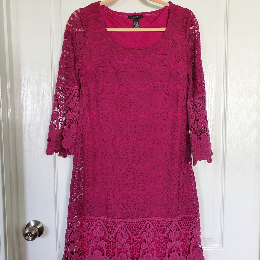 ALFANI MAGENT DRESS SIZE XS